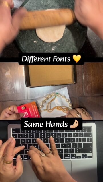 Same Hands, Different Stories ✨❤️🤌🏻
These hands help me create the magic, stay consistent and spread happiness in every possible way I can 🌸☺️

#sanaadhya #jewelry #samehandsdifferentfonts