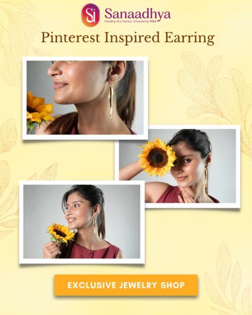Pinterest vibes, real-life glow ✨
Turn every look into a statement with these sleek golden drops — minimal, bold, and effortlessly chic 🌻
Because your style deserves to shine a little brighter 💛

Shop now & elevate your everyday elegance.
www.sanaadhya.com

Hashtags:
#Sanaadhya #EarringStyle #MinimalJewelry #StatementEarrings #PinterestInspired