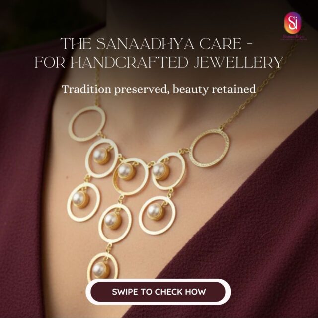 💎 Caring for Your Treasures 💎
Handcrafted beauty deserves the perfect care. Follow these simple steps to keep your jewelry shining:
✨ Avoid direct perfume or cosmetics
✨ Wipe with a soft cloth to remove oils
✨ Store each piece individually
Preserve the elegance. Preserve the tradition.
#SanaadhyaJewels #JewelryCare #HandcraftedElegance #ShineForever #LuxuryLifestyle #JewelryTips #ElevateYourStyle