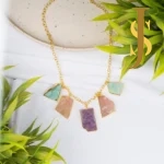 Druzy Stone Neckpiece in Multi Color new jewellery design set