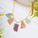 Druzy Stone Neckpiece in Multi Color jewellery