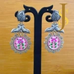 Hand Painted Silver Replica Bird Earrings