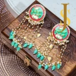 Meenakari-Hand-Painted-Earrings jewellery set