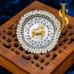 Silver Replica Big Size Nandi Ring with Beads design jewellery