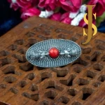 Silver Replica Elephant Ring with Monalisa Stone jewellery