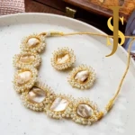 Baroque Pearl Neck Piece with Beads new jewellery degine set