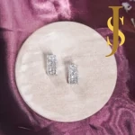 Rhodium Plated American Diamond Cocktail Earrings design