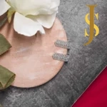 Rhodium Plated American Diamond Statement Earrings design