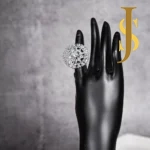 Rhodium Plated American Diamond Statement Ring design jewellery
