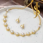 Golden Pearl Hasli With Studs jewellery
