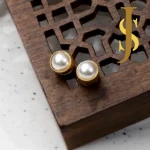 Golden Pearl Hasli With Studs