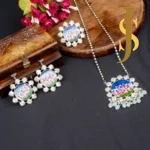Pichwai Handpainted Silver Replica Combo of Neckpiece online jewellery design