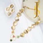 Baroque Pearl Long Necklace With Monalisa Stone