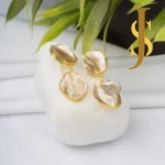 Baroque Pearl Long Necklace With Monalisa Stone design set