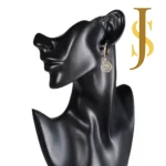 Gold Plated American Diamond Statement Bali Earrings