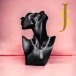 Rhodium Plated American Diamond Party Necklace online design set