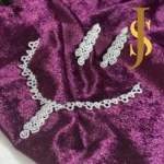 Rhodium Plated American Diamond Party Necklace