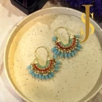 Kundan Chandbaali With Beads online set