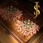 Meenakari Handpainted Chandbaali With Tumbling Beads design