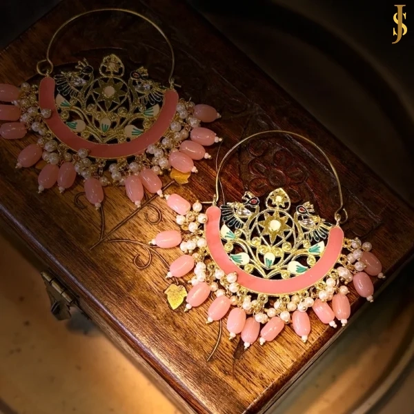Sanaadhya Meenakari Handpainted Chandbaali