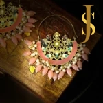 Meenakari Handpainted Chandbaali With Tumbling Beads set