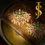 Meenakari Handpainted Chandbaali With Tumbling Beads