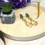 Oval Danglers With Druzy Stone online design set