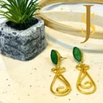 Oval Danglers With Druzy Stone