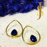 Oval Eyes Earring With Stone design