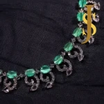 Rhodium Plated American Diamond Conch Necklace new online design set