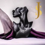 Rhodium Plated American Diamond Mini Necklace design