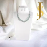 Rhodium Plated American Diamond Conch Necklace online set