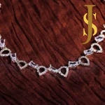 Rhodium Plated American Diamond Mini Necklace set