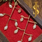 Golden Pearl Tree Earrings set
