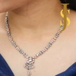 Victorian American Diamond Flower Necklace design