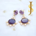 Crystal Danglers With Pearl Beads