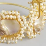 Baroque Pearl Golden Bracelet With Beads