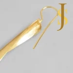 Golden Brass Long Earrings