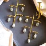 Golden Pearl Tree Earrings online set
