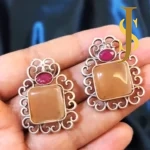 Silver Replica Square Studs