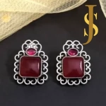 Silver Replica Square Studs