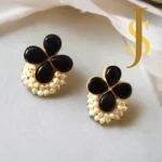Flower Studs With Beads And Stones set