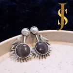 Silver Replica Bird’n’ Pearl Studs design