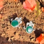 Silver Replica Ganpati Studs