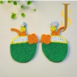 Handcrafted Coconut Water Beads Light Weight Earring