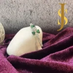 Rhodium Plated American Diamond Adorable Openable Crystal Green Bracelet online set