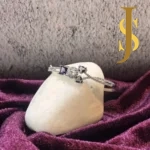 Rhodium Plated American Diamond Adorable Openable Crystal Purple Bracelet set