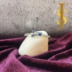 Rhodium Plated American Diamond Adorable Openable Crystal Blue Bracelet set