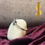 Rhodium Plated American Diamond Adorable Openable Crystal Blue Bracelet