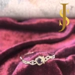 Rhodium Plated American Diamond Dazzling Openable Crystal Purple Bracelet set